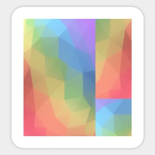 Abstract Rainbow Triangle Gradient Sticker